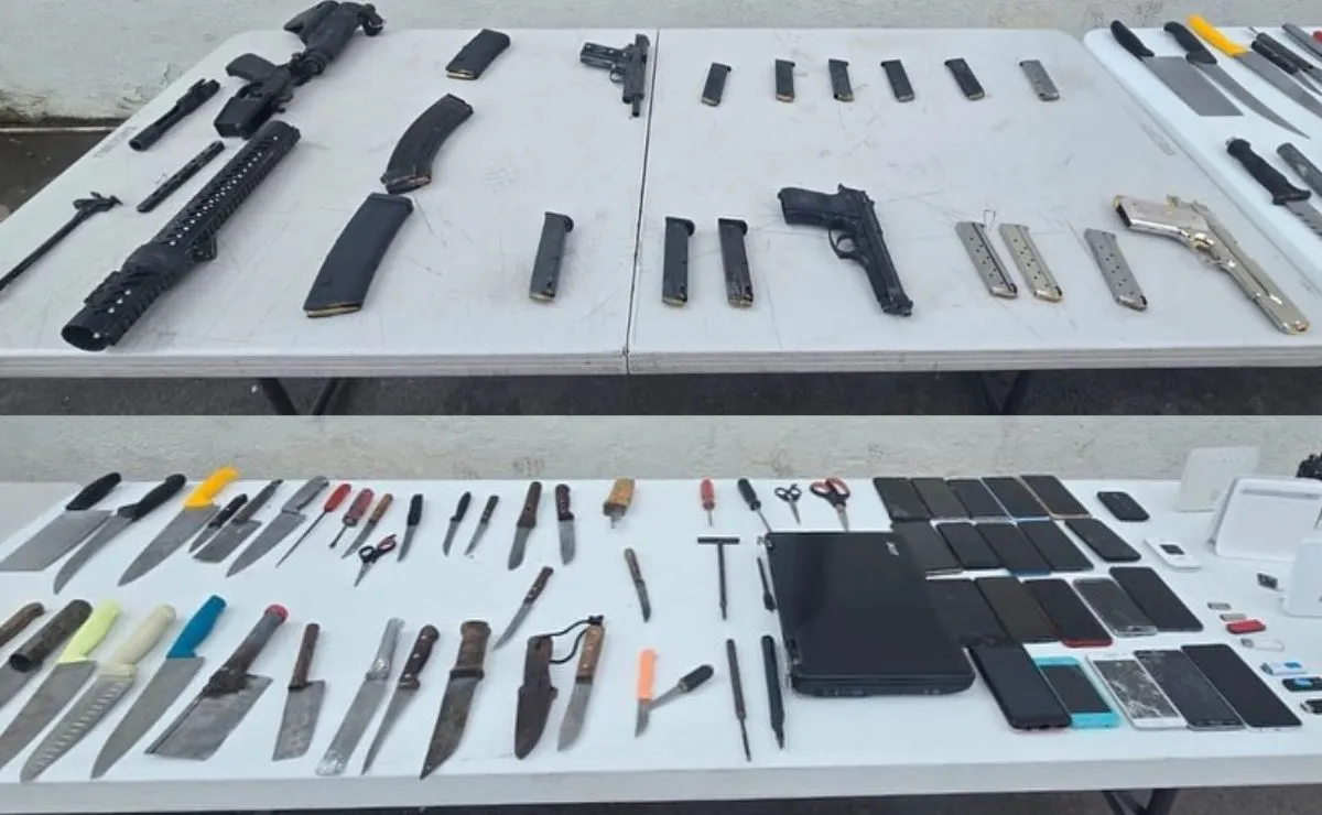 armas-y-objetos-prohibidos-asegurados-en-el-penal-de-aguaruto-culiacan